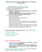 Equity and Trusts Exam Revision - The Three Certainties Question