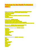 Pathology for the Health Professions exam 1