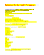 Pathology for the Health Professions