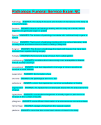 Pathology Funeral Service Exam NC