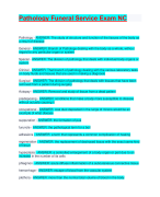Pathology Funeral Service Exam NC