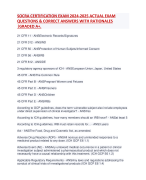 SOCRA CERTIFICATION EXAM 2024-2025 ACTUAL EXAM QUESTIONS & CORRECT ANSWERS WITH RATIONALES |GRADED A+.