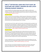 ENPC 6TH EDITION REAL EXAM AND STUDY GUIDE 100  QUESTIONS AND CORRECT ANSWERS 202-2025 LATEST  VERSION//ALREADY GRADED A+