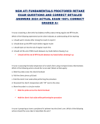 NGN ATI FUNDAMENTALS PROCTORED RETAKE  EXAM QUESTIONS AND CORRECT DETAILED  ANSWERS 2024 ACTUAL EXAM 100% CORRECT  GRADED A+