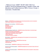 Midterm Exam: NR507/ NR 507 (2023/ 2024 New  Update) Advanced Pathophysiology |Complete Guide with  Questions and Verified Answers| 100% Correct | Grade A  Guarantee- Chamberlain