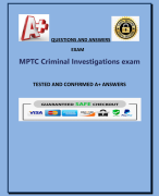 MPTC Criminal Investigations exam