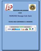 NUR2502 Dosage Calc Quiz