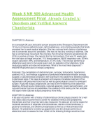 Week 8 NR 509 Advanced Health  Assessment Final Already Graded A|  Questions and Verified Answers|  Chamberlain