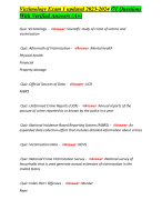 Victimology Exam 1 updated 2023-2024 /71 Questions With Verified Answers (A+)