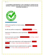 CALIFORNIA OPTOMETRY LAWS AND REGULATIONS EXAM  NEWEST VERSION 2024-2026 160+ QUESTIONS AND DETAILED  ANSWERS GRADED A+ 