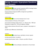 Benign Prostatic Hyperplasia Questions And Answers 