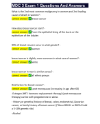 MDC 3 Exam 1 Questions And Answers 