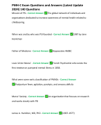 PMH-C Exam Questions and Answers (Latest Update 2024) 140 Questions 