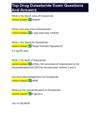 Top Drug Dutasteride Exam Questions And Answers 