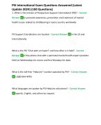 PSI International Exam Questions Answered (Latest Update 2024) (100 Questions)