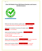 Chem 210 Module 6 Exam 2024 Newest Questions and Answers  (Verified Answers) 