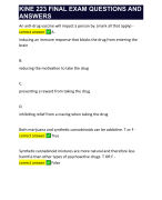 KINE 223 FINAL EXAM QUESTIONS AND ANSWERS 