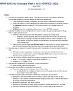 NRNP 6566 Key Concepts Week 1 to 5 (VERIFIED  2022)