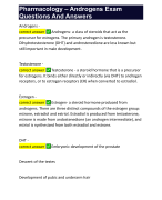 Pharmacology – Androgens Exam Questions And Answers 