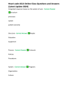 Heart code ACLS Online Class Questions and Answers (Latest Update 2024)
