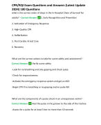 CPR/RQI Exam Questions and Answers (Latest Update 2024) 100 Questions