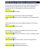 PSIO Exam 6 Questions and Answers 