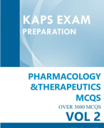 KAPS Exam Preparation Model Questions | Pharmacology and Therapeutics MCQS | Over 3000 Multiple Choice Questions Available | 2024