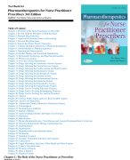 Test Bank for  Pharmacotherapeutics for Nurse Practitioner  Prescribers 3rd Edition By Teri Moser Woo and Anita Lee Wynne 