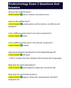  Endocrinology Exam 3 Questions And Answers 