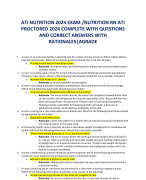 ATI NUTRITION 2024 EXAM /NUTRITION RN ATI PROCTORED 2024 COMPLETE WITH QUESTIONS AND CORRECT ANSWERS WITH RATIONALES|AGRADE