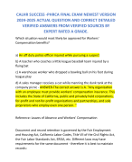 CALHR SUCCESS -PHRCA FINAL EXAM NEWEST VERSION  2024-2025 ACTUAL QUESTION AND CORRECT DETAILED VERIFIED ANSWERS FROM VERIFIED SOURCES BY EXPERT RATED A GRADE.