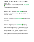 APHY 101 Final Exam Questions and Answers (Latest Update 2024)