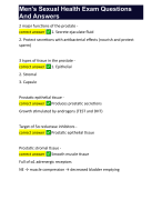 Men's Sexual Health Exam Questions And Answers 