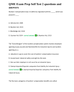 QME Exam Prep Self Test 2 questions and answers 