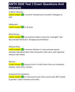 ANTH 2020 Test 3 Exam Questions And Answers 