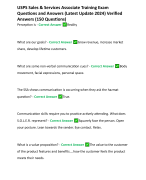 USPS Sales & Services Associate Training Exam Questions and Answers (Latest Update 2024) Verified Answers (150 Questions)
