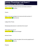 Human Physiology Lab Exam 2 Questions and Answers 