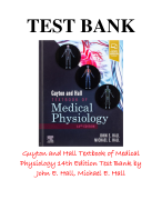 TEST BANK Guyton and Hall Textbook of Medical  Physiology 14th Edition by  John E. Hall| Michael E. Hall  Chapters 1-85 