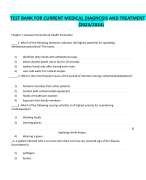 TEST BANK FOR CURRENT MEDICAL DIAGNOSIS AND TREATMENT (2023/2024)