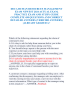 DECA HUMAN RESOURCES MANAGEMENT  EXAM NEWEST 2024 ACTUAL EXAM,  PRACTICE EXAM AND STUDY GUIDE  COMPLETE 450 QUESTIONS AND CORRECT  DETAILED ANSWERS (VERIFIED ANSWERS)  |ALREADY GRADED A+