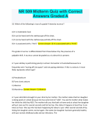 NR 509 Midterm Quiz with Correct  Answers Graded A 2024