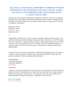 AWHONN ADVANCED FETAL MONITORING EXAM 2024 | ACCURATE REAL EDXAM QUESTIONS AND ANSWERS WITH A STUDY GUIDE | ACCURATE AND VERIFIED FOR GUARANTEED PASS | ALREADY GRADED A