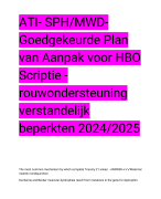 ATI- SPH/MWD- Goedgekeurde Plan van Aanpak voor HBO Scriptie - rouwondersteuning verstandelijk beperkten 2024/2025