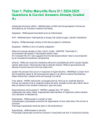 Test 1: Patho Maryville Nurs 611 2024-2025 Questions & Correct Answers Already Graded A+