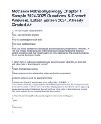 McCance Pathophysiology Chapter 1 Sample 2024-2025 Questions & Correct Answers. Latest Edition 2024. Already Graded A+