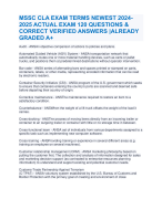 MSSC CLA EXAM TERMS NEWEST 2024-2025 ACTUAL EXAM 120 QUESTIONS & CORRECT VERIFIED ANSWERS |ALREADY GRADED A+