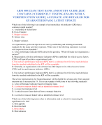ARM 400 EXAM TEST BANK AND STUDY GUIDE 2024 | CONTAINS 2 CURRENTLY TESTING EXAMS WITH A VERIFIED STUDY GUIDE | ACCURATE AND DETAILED FOR GUARANTEED PASS | LATEST UPDA
