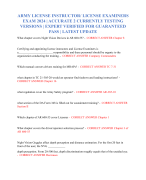 ARMY LICENSE INSTRUCTOR/ LICENSE EXAMINERS EXAM 2024 | ACCURATE 2 CURRENTLY TESTING VERSIONS | EXPERT VERIFIED FOR GUARANTEED PASS | LATEST UPDATE