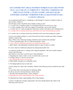 ATI COMMUNITY HEALTH PROCTORED EXAM 2023 WITH NGN | ACCURATE 3 CURRENTLY TESTING VERSIONS OF THE EXAM WITH A STUDY GUIDE AND DETAILED ANSWERS | EXPERT VERIFIED FOR GUARANTEED PASS | LATEST UPDATE