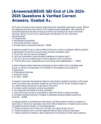 (Answered)BEHS 380 End of Life 2024-2025 Questions & Verified Correct Answers. Graded A+.